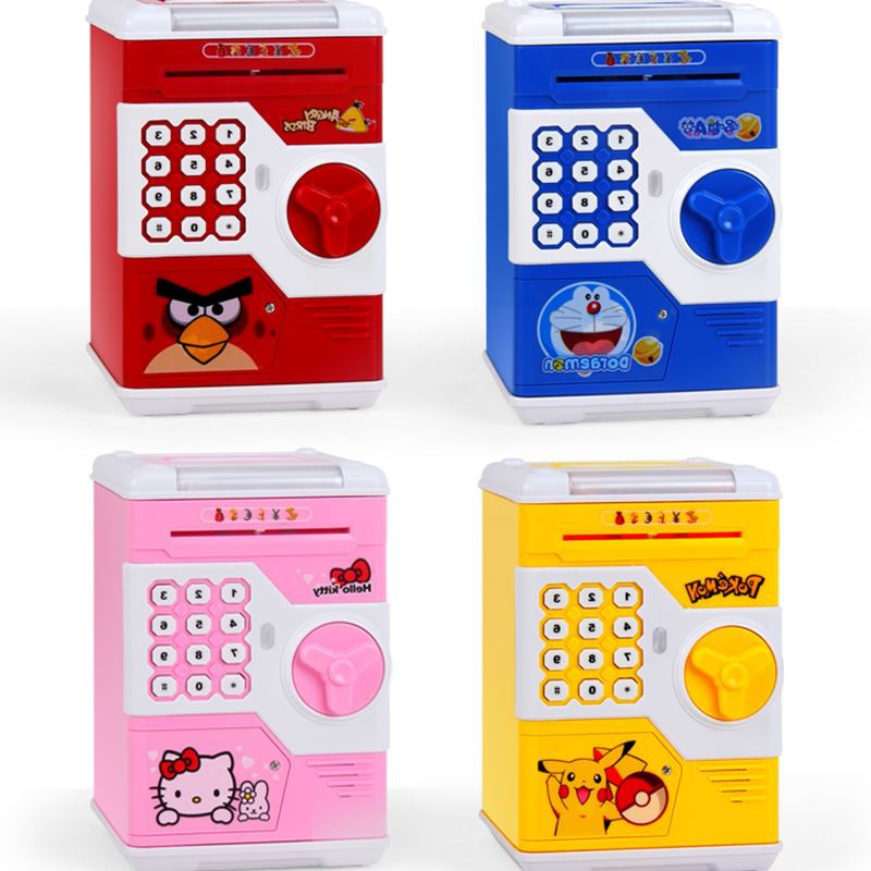 ET 815 Cute Kids Money Coin Bank Password Hello Kitty
